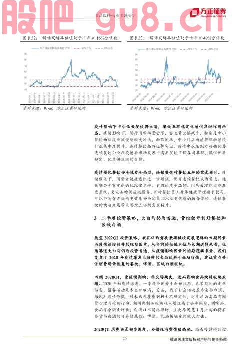 【方正食品饮料】二季度投资思路，龙头的力量——暨一季报前瞻和二季度投资逻辑