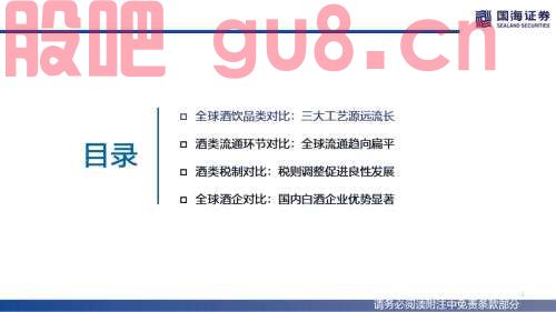 【国海策略】（百页深度）酒为何能成为核心资产？——全球消费品对比系列一