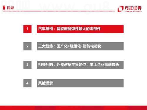 智能座舱：汽车座椅（深度）